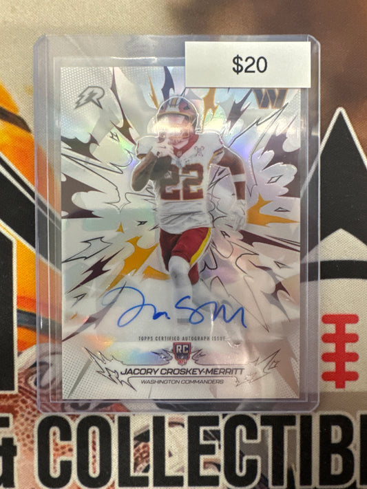2026 Topps Resurgence NFL Jacory Croskey-Merritt Rookie Autograph Refractor