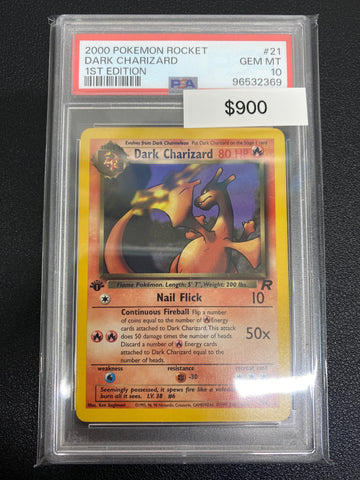 Pokémon 1st Edition Team Rocket Dark Charizard PSA 10