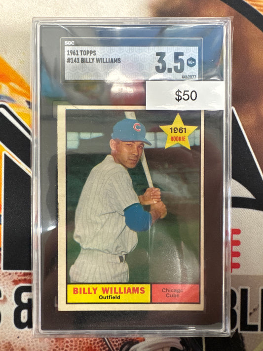 1961 Topps MLB Billy Williams 1961 Rookie PSA 3.5