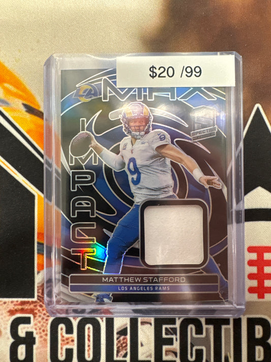 2023 Panini Spectra NFL Matthew Stafford Max Impact Relic /99