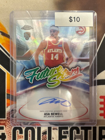 2026 Topps Chrome NBA Update Asa Newell Rookie Future Stars Refractor Autograph