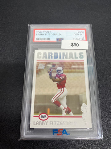 2004 Topps NFL Larry Fitzgerald Rookie PSA 10