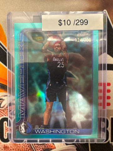 2026 Topps Chrome NBA Update P.J. Washington Teal Refractor /299