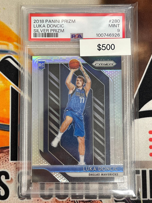 2018 Prizm Basketball Luka Doncic Silver Prizm Rookie PSA 9