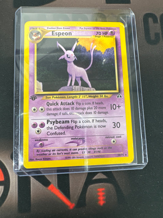 Pokemon Espeon 1st edition 20/75 Neo Discovery