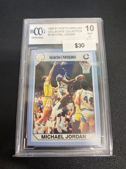 1990-91 North Carolina Michael Jordan Collegiate Collection BCCG 10