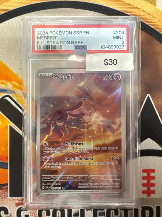Pokemon Mesprit 204/191 Surging Sparks PSA 9
