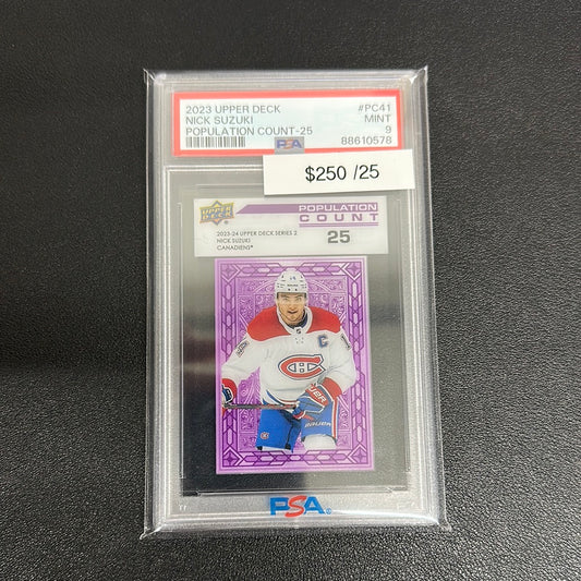 2023 Upper Deck Nick Suzuki "Population Count 25" PSA 9