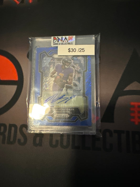 2023 Prizm Rashod Bateman auto /25 blue shimmer