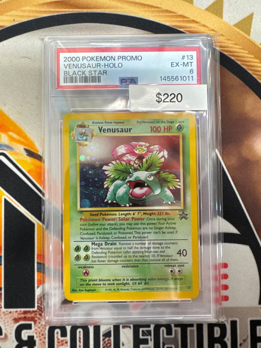 2000 Pokemon Promo Venusaur Holo 13 Black Star PSA 6
