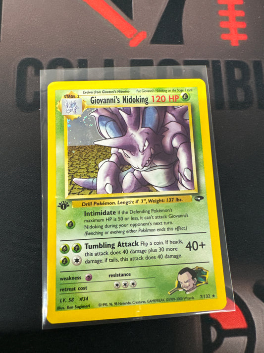 Pokemon Giovanni’s Nidoking Holo 1st edition 7/132
