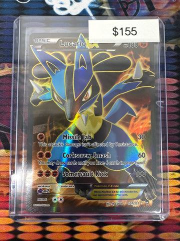 Pokémon Lucario EX Full Art Furious Fists 107/111