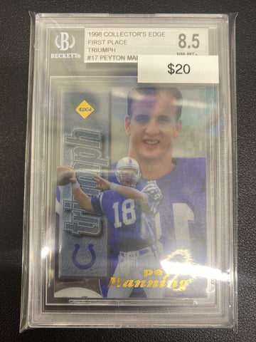 1998 Collector’s Edge Peyton Manning First Place Triumph Rookie BGS 8.5