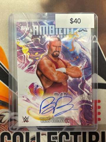2025 Topps Exhalted WWE Bron Breakker Ambient Autographs