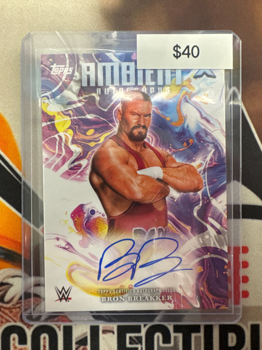 2025 Topps Exhalted WWE Bron Breakker Ambient Autographs