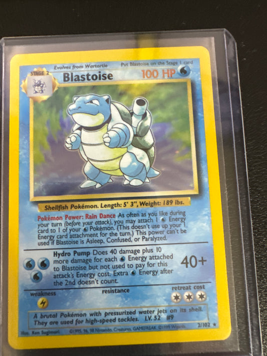 Pokemon Blastoise 2/102 base set holo