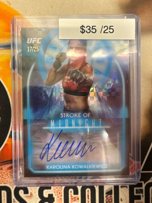 2025 Topps Midnight UFC Karolina Kowalkiewicz Stroke Of Midnight Autograph /25