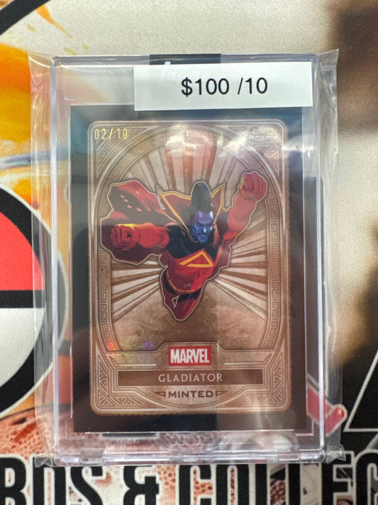 2025 Topps Marvel Minted Gladiator Bronze Card Black Encased Refractor /10
