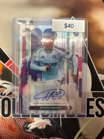 2026 Topps Finest English Premier League Antonee Robinson Refractor Autograph
