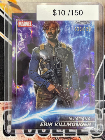 2025 Topps Chrome Marvel Studios N’jadaka Erik Killmonger Agatha Lava /150