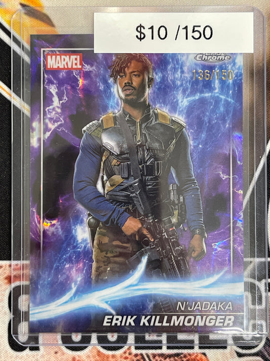 2025 Topps Chrome Marvel Studios N’jadaka Erik Killmonger Agatha Lava /150
