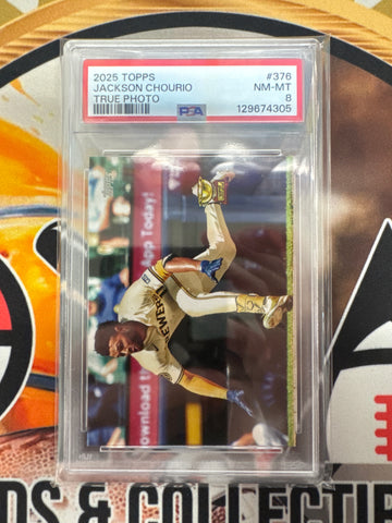 2025 Topps MLB Jackson Chourio True Photo PSA 8