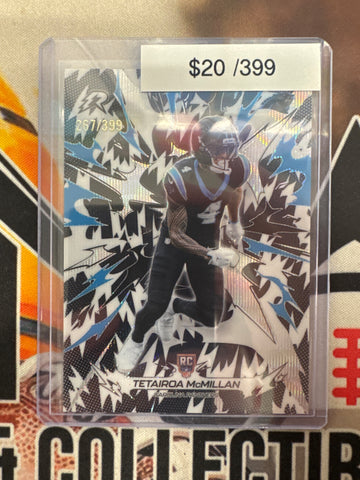 2026 Topps Resurgence NFL Tetairoa McMillan Rookie Black & White Surge Refractor /399