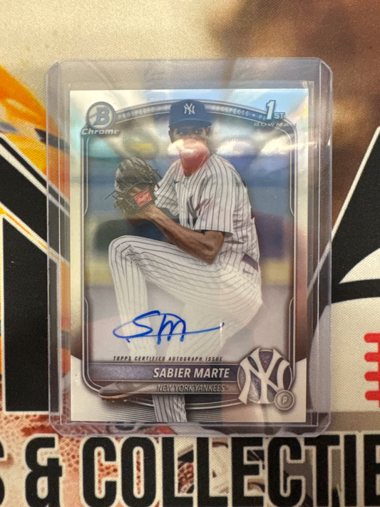 2025 Bowman Chrome MLB Sabier Marte 1st Bowman Autograph
