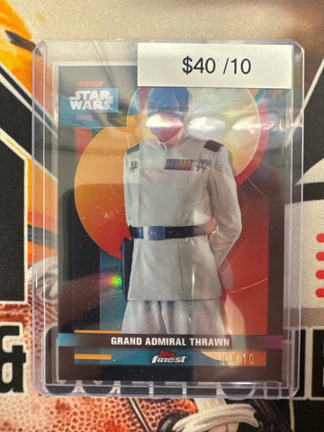 2025 Topps Finest Star Wars Grand Admiral Thrawn Black Refractor /10