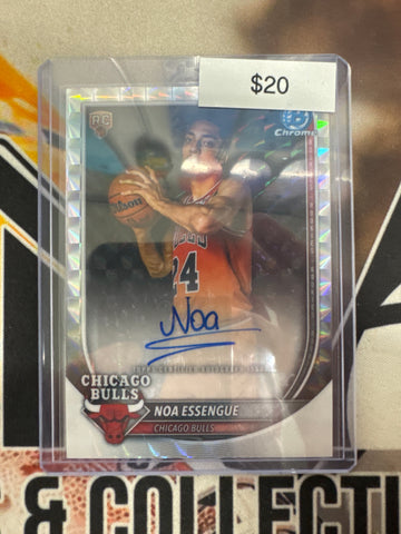2025 Topps Bowman Basketball Noa Essengue Chrome Rookie Autograph Geometric Refractor