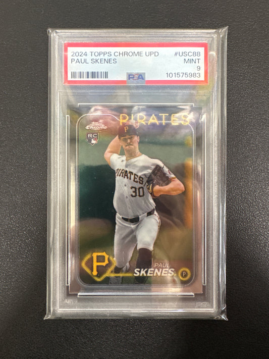 2024 Topps Chrome Update Rookie Paul Skenes PSA 9
