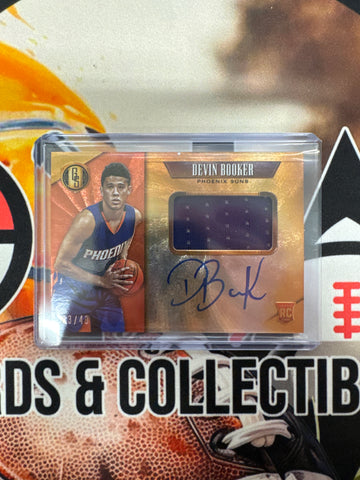 2015-16 Panini Gold Standard NBA Devin Booker Rookie Patch Autograph /49