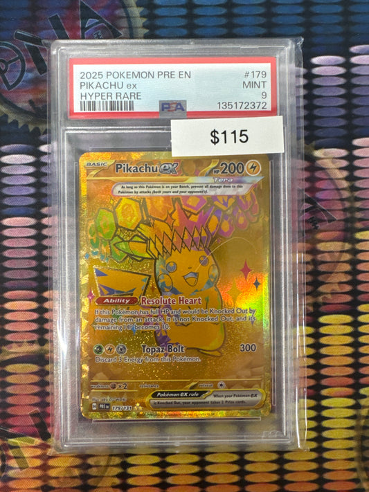 Pokemon Pikachu ex 179/131 Prismatic Evolutions PSA 9