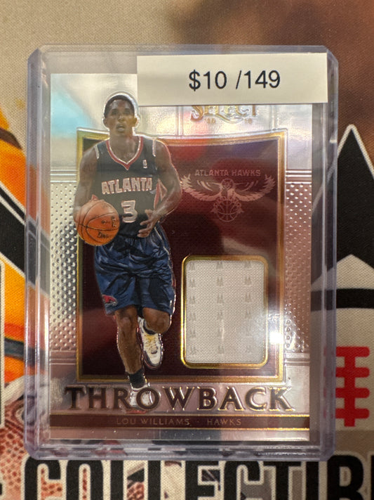 2016 Panini Select NBA Lou Williams Throwback Relic /149