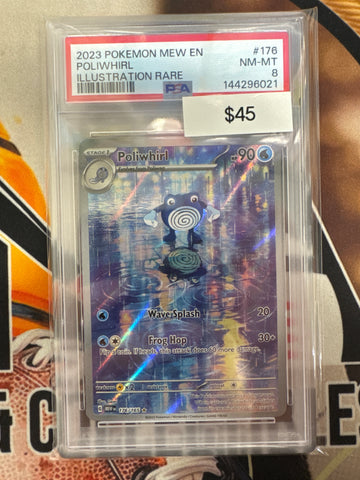 2023 Pokemon MEW 151 Poliwhirl 176/165 Illustration Rare PSA 8