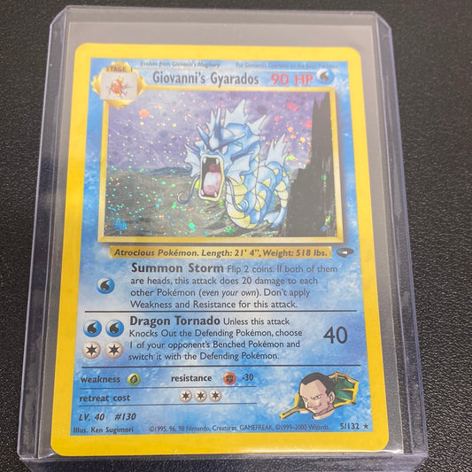 Pokemon Giovanni’s Gyarados 5/132 Holo gym challenge