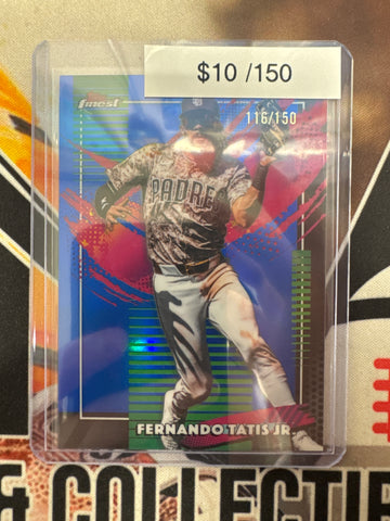 2026 Topps Finest MLB Fernando Tatis Jr. Rare Blue Refractor /150