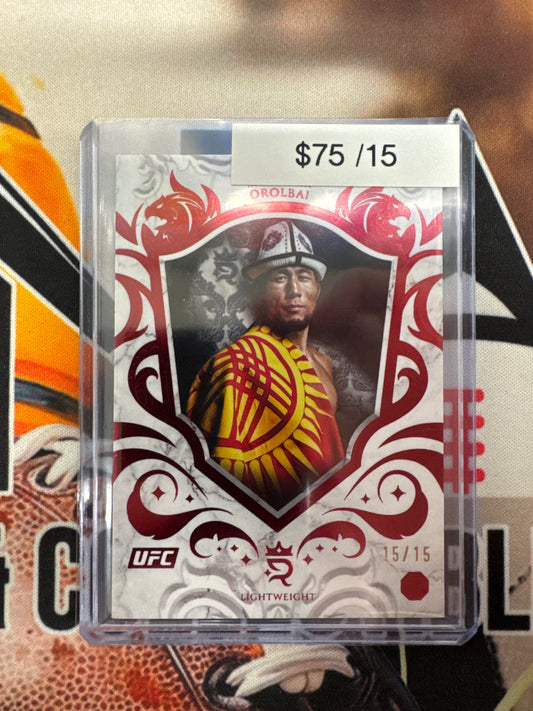 2025 Topps Royalty UFC Myktybek Orolabai Rookie Ruby Refractor /15