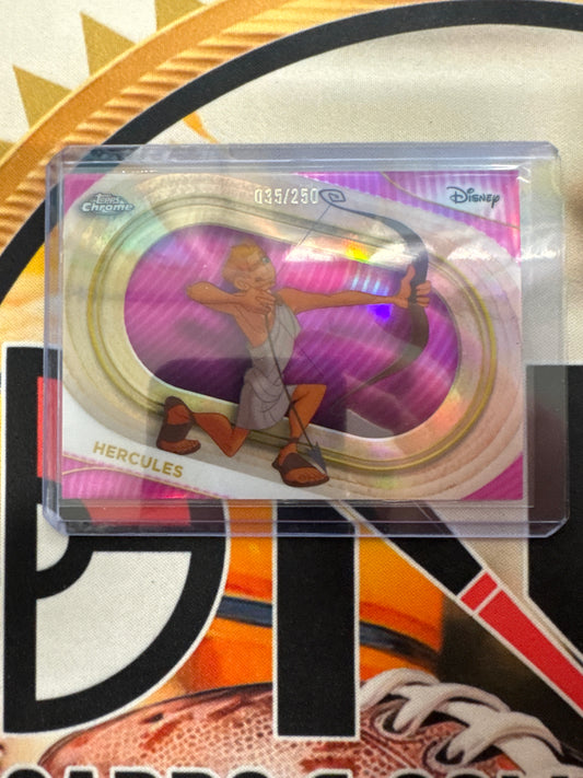 2025 Topps Chrome Disney Hercules Pink Refractor /250