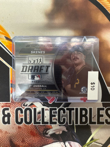 2023 Bowman Chrome MLB Paul Skenes 1st Overall Draft Insert