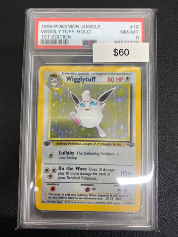 Pokémon 1st Edition Jungle Wigglytuff Holo PSA 8