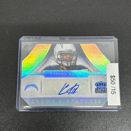 2014 NFL Crown Royale Keenan Allen Crown Signatures Die Cut Auto /15