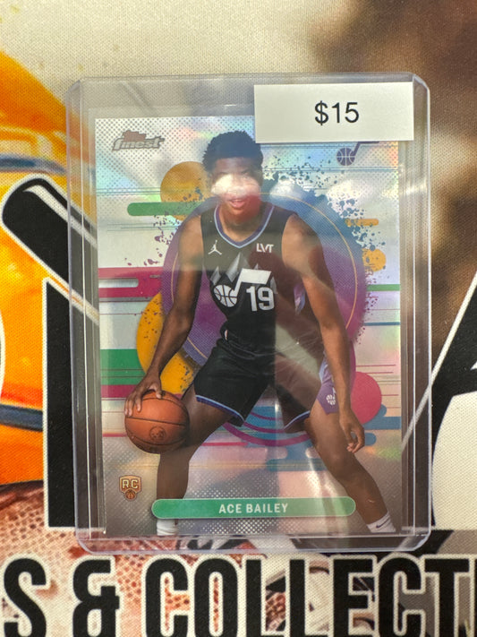 2026 Topps Chrome NBA Ace Bailey Uncommon Rookie Refractor