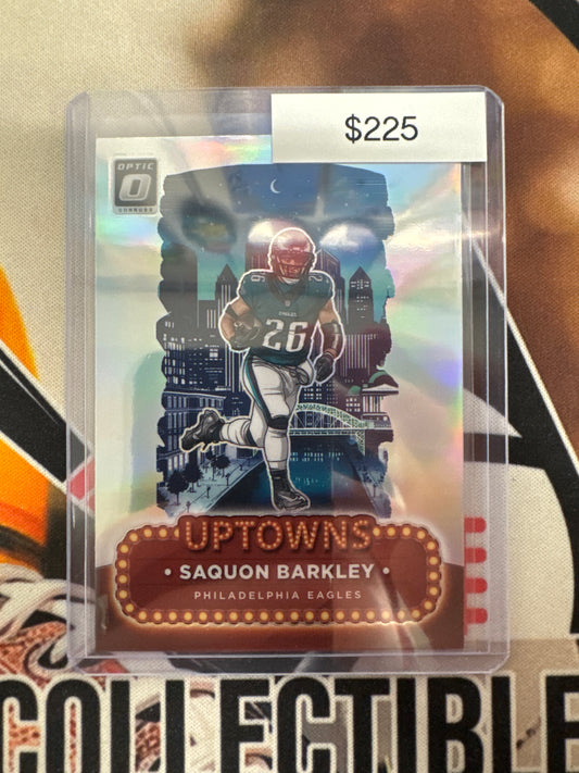 2024 Panini Donruss Optic NFL Saqoun Barkley Uptowns Prizm