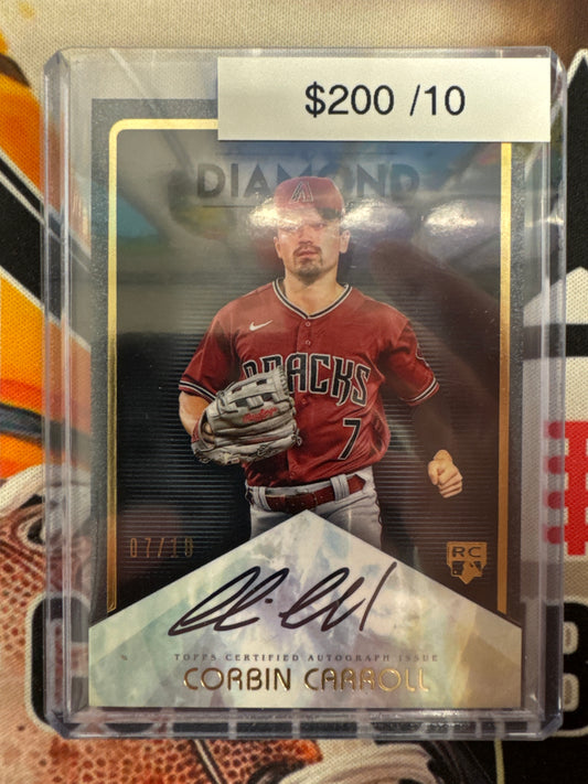 2023 Topps Diamond Icons Corbin Carroll Rookie Autograph Black Ink /10