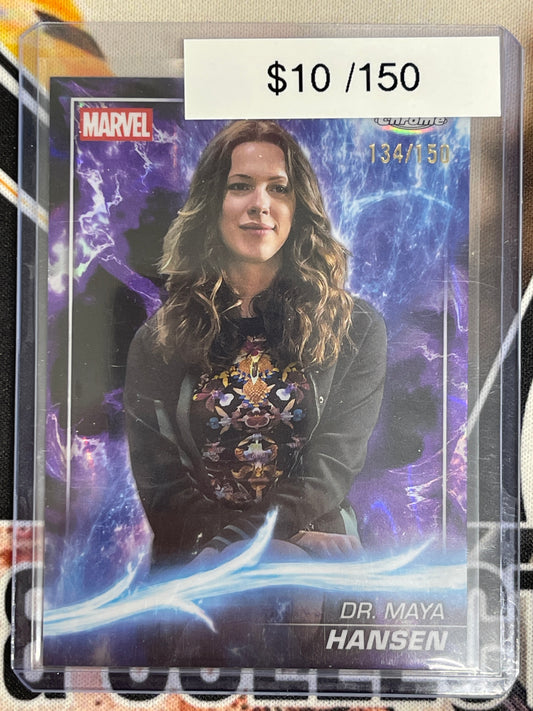2025 Topps Chrome Marvel Studios Hansen Dr. Maya Agatha Lava /150