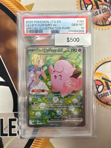 Pokemon Lillie’s Clefairy ex 184/159 Journey Together PSA 10