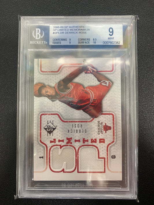 2008-09 SP Authentic Derrick Rose SP Limited Memorabilia BGS 9
