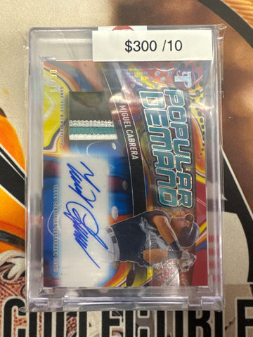 2026 Topps Pristine MLB Miguel Cabrera Popular Demand Autograph Relic Tie-Dye Refractor /10