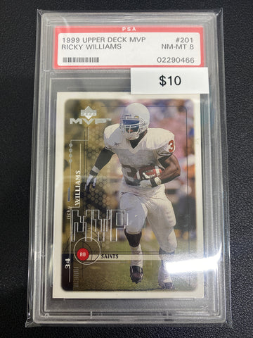 1999 Upper Deck MVP Ricky Williams Rookie PSA 8